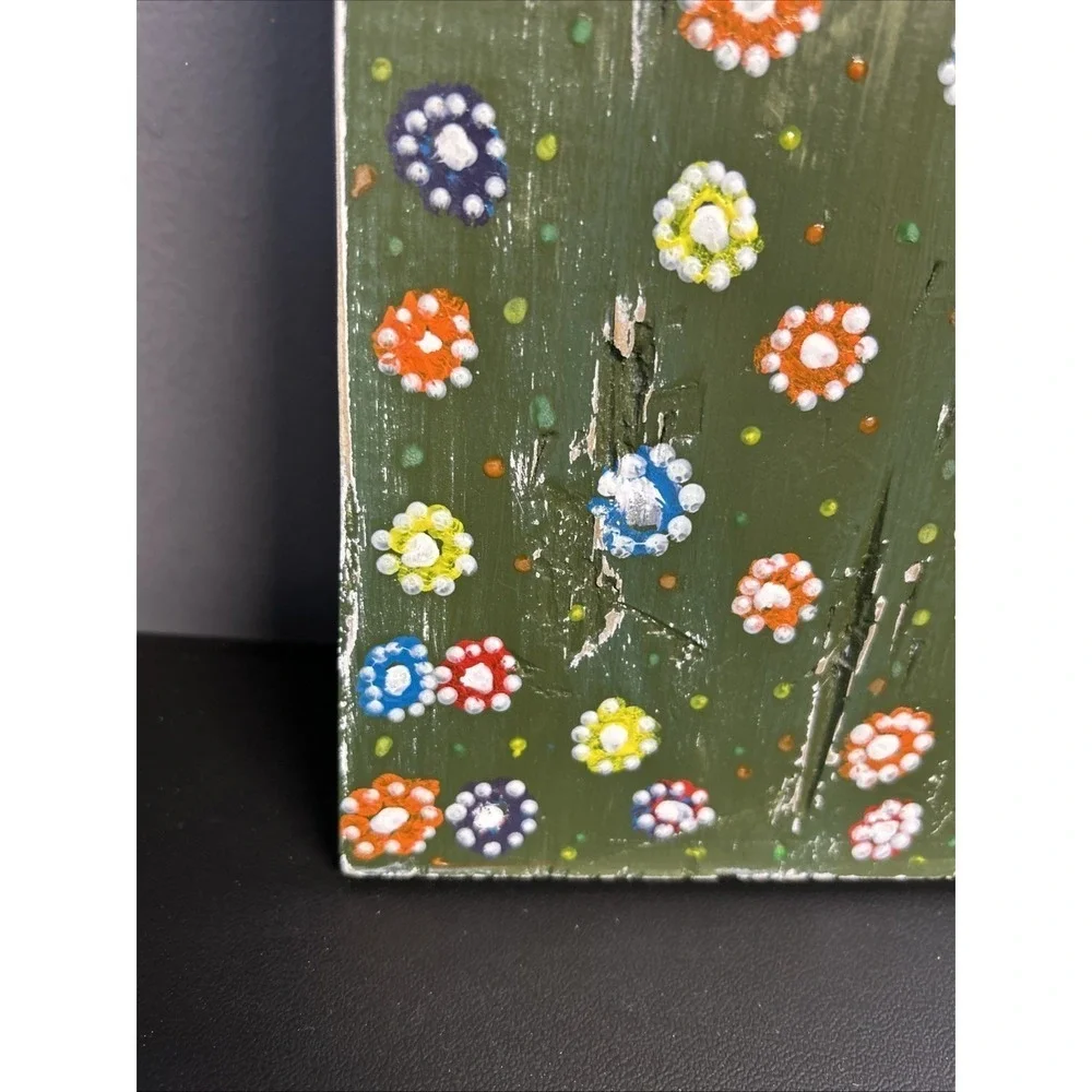 Floral Cutting Board Wall Art Reclaimed Wood Retro Distressed Boho Cottage
